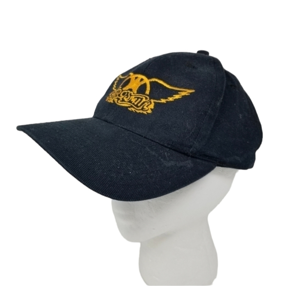 Aerosmith Giant Stitched Logo Nine Lives World Tour Snapback Hat Embroidered